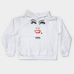 I think, I think too much Kids Hoodie